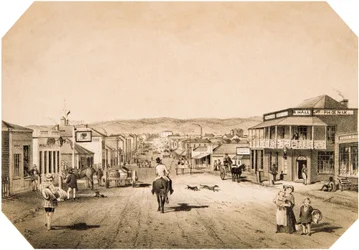 Ansichten in Adelaide Nr. 2. Hindley Street Blick nach Osten